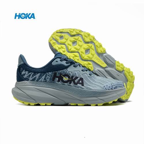 Cheap Hoka Challenger 7 GTX Men Women Running Shoes Grey Green-09